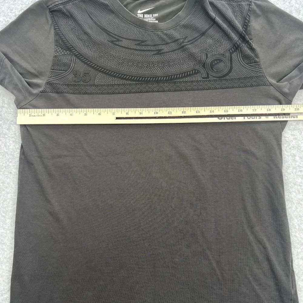 Nike Mens Tee Shirt Size Medium Kevin Durant KD Athletic‎ Fit Gray Short Sleeve - Picture 9 of 9